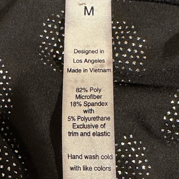 Rae Mode Black Leopard Print Biker Shorts M High Waist Stretch Active - Picture 6 of 8